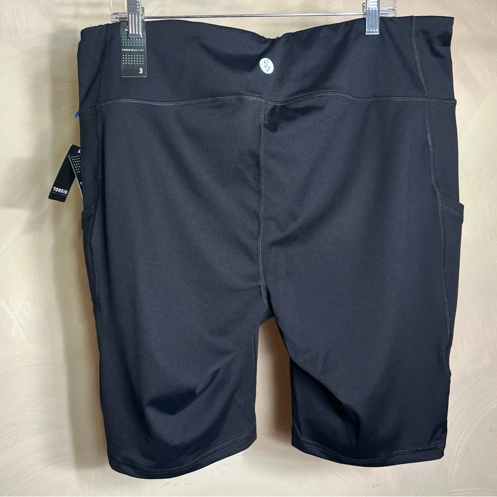 Torrid Active Womens Black Minimalist Casual Athletic Workout Biker Shorts|Sz:3X - Picture 15 of 15